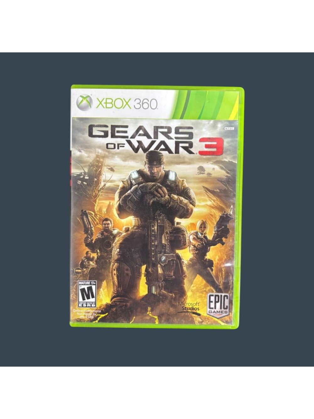Gears Of War 3 Xbox 360 Video Game Complete With Case Disc & Sticker Sheet - Epi